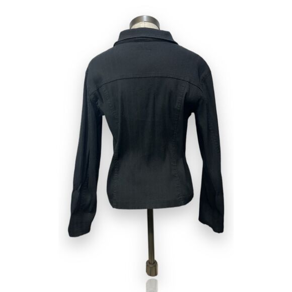 FRENCH DRESSING Jeanswear Vintage Y2K Black Zip Up Jacket Sz 6 - Picture 3 of 9